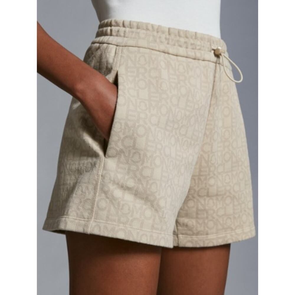 NWT Moncler Monogram Drawstring Shorts – Beige Lo… - image 3